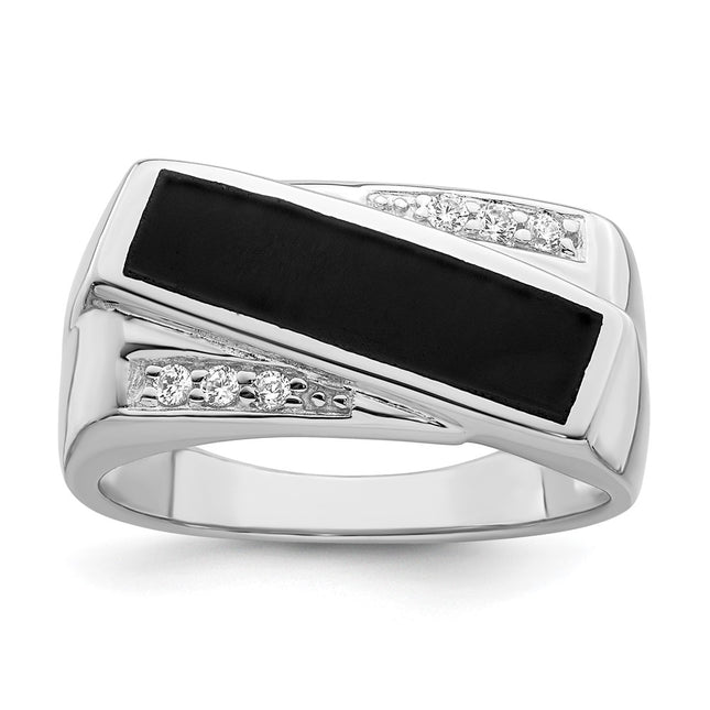 Sterling silver cubic zirconia ring