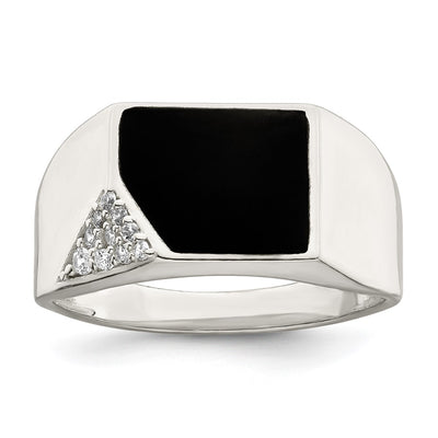 Sterling silver cubic zirconia ring