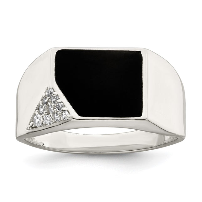 Sterling silver cubic zirconia ring