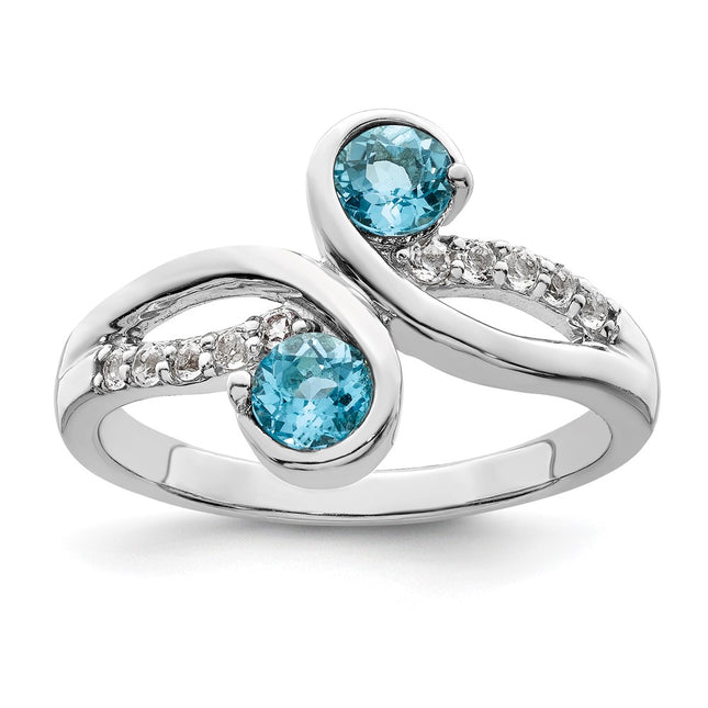 Sterling silver topaz ring