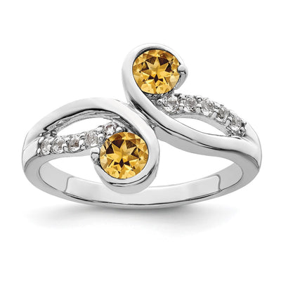 Sterling silver citrine ring