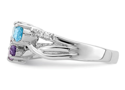 Sterling Silver Rings Style QR7414RB - Classique Jewelry Inc.