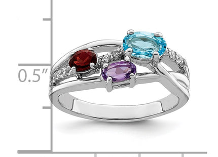 Sterling Silver Rings Style QR7414RB - Classique Jewelry Inc.