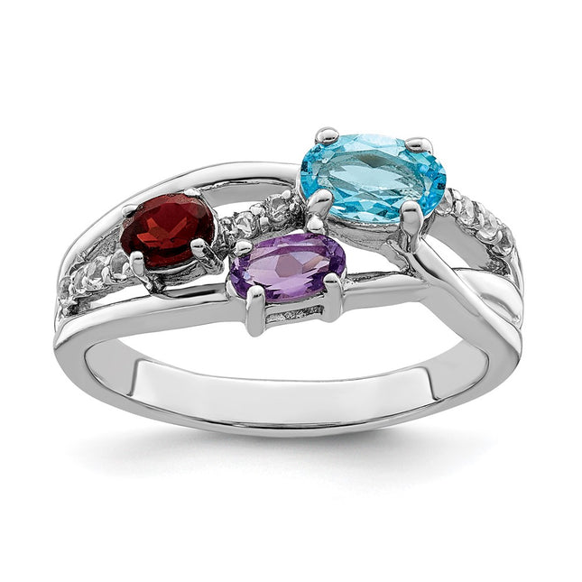 Sterling Silver Rings Style QR7414RB - Classique Jewelry Inc.