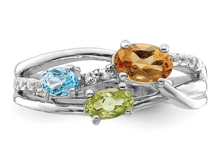 Sterling Silver Rings Style QR7415RB - Classique Jewelry Inc.