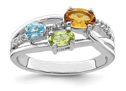 Sterling Silver Rings Style QR7415RB - Classique Jewelry Inc.