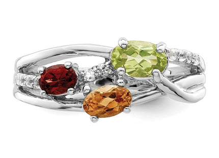 Sterling Silver Rings Style QR7416RB - Classique Jewelry Inc.