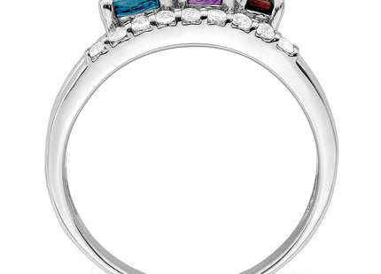 Sterling Silver Rings Style QR7417RB - Classique Jewelry Inc.