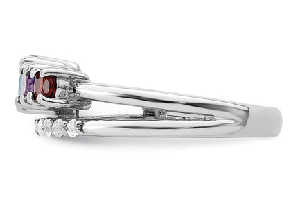 Sterling Silver Rings Style QR7417RB - Classique Jewelry Inc.