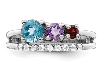 Sterling Silver Rings Style QR7417RB - Classique Jewelry Inc.