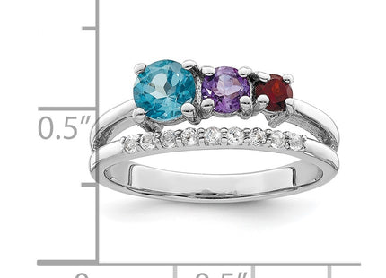 Sterling Silver Rings Style QR7417RB - Classique Jewelry Inc.