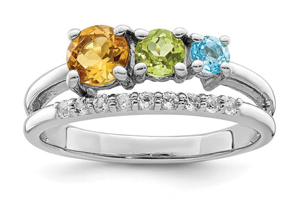 Sterling Silver Rings Style QR7418RB - Classique Jewelry Inc.
