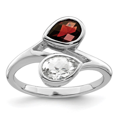 Sterling silver garnet ring