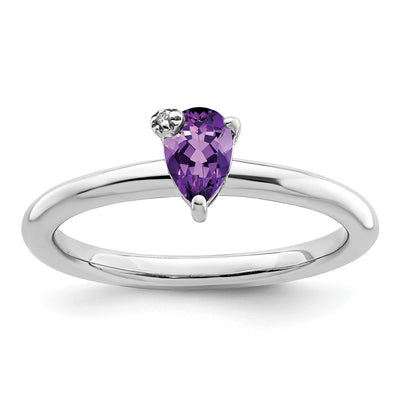 Sterling silver amethyst ring