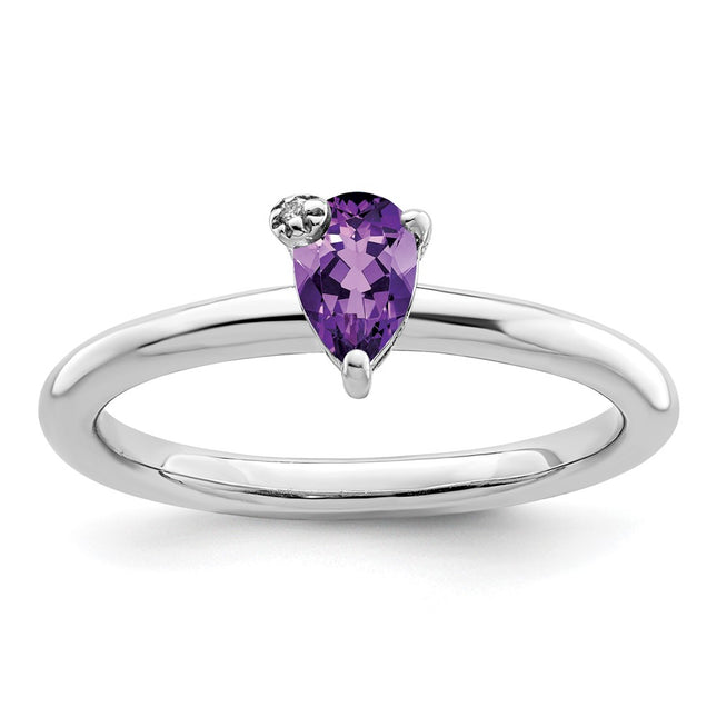 Sterling silver amethyst ring