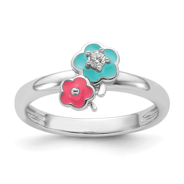 Sterling silver cubic zirconia ring