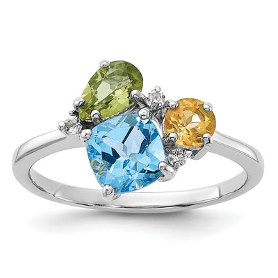 Blue topaz ring