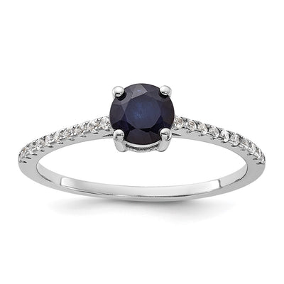 Sterling silver sapphire ring