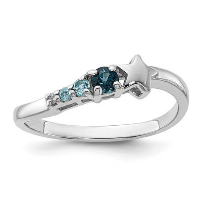 Cubic zirconia star ring