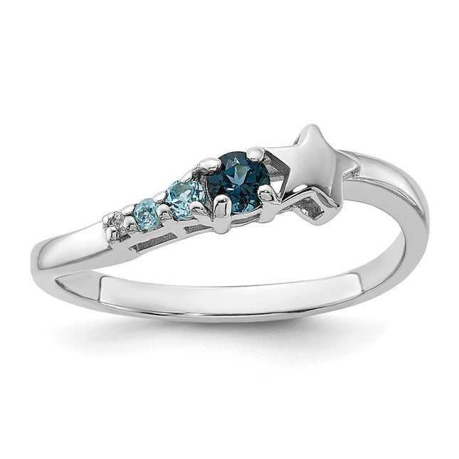 Cubic zirconia star ring