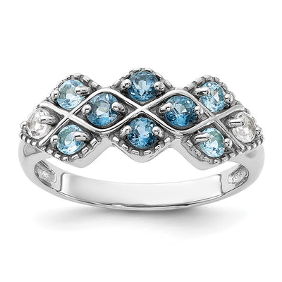 Sterling silver topaz ring