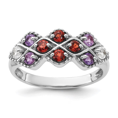 Sterling silver amethyst ring