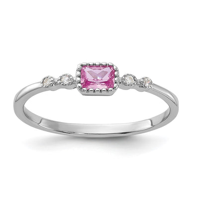 Sterling silver sapphire ring