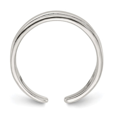 Sterling Silver Polished Set of 2 Toe Rings