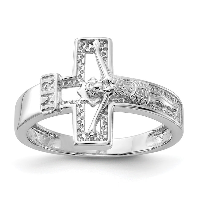 Sterling silver crucifix ring
