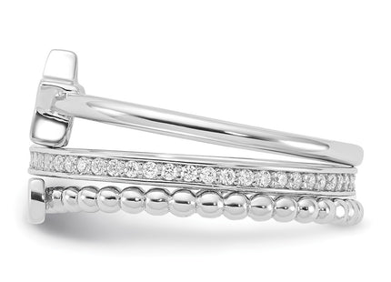 Sterling Silver Rings Style QR7501 - Classique Jewelry Inc.