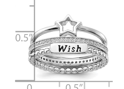 Sterling Silver Rings Style QR7501 - Classique Jewelry Inc.