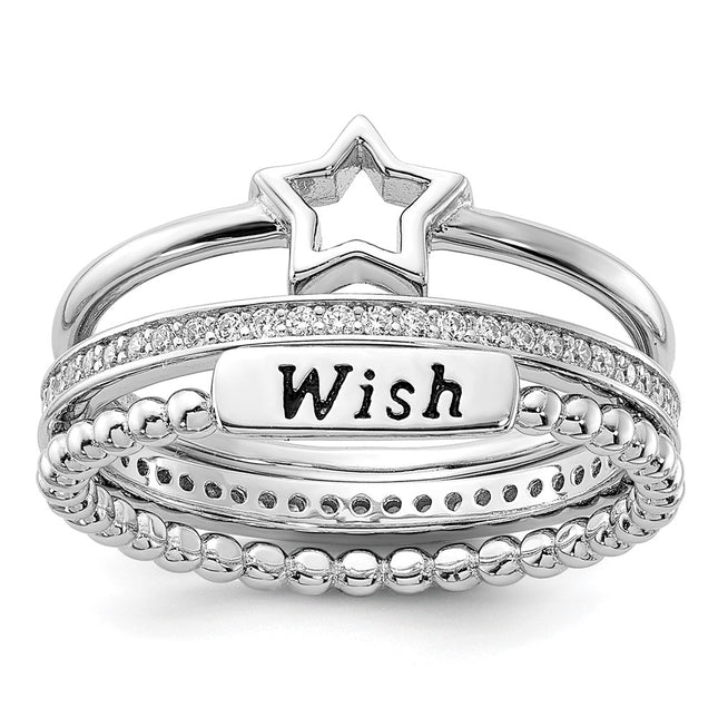 Sterling Silver Rings Style QR7501 - Classique Jewelry Inc.