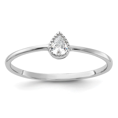 Sterling silver cubic zirconia ring