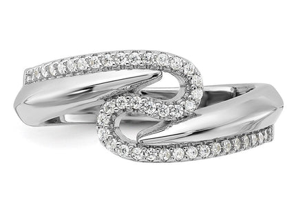 Sterling silver cubic zirconia ring, further view