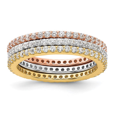 Sterling silver cubic zirconia band