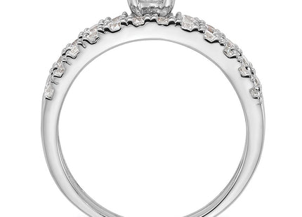 Sterling silver cubic zirconia band, alternate view