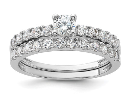 Sterling silver cubic zirconia band