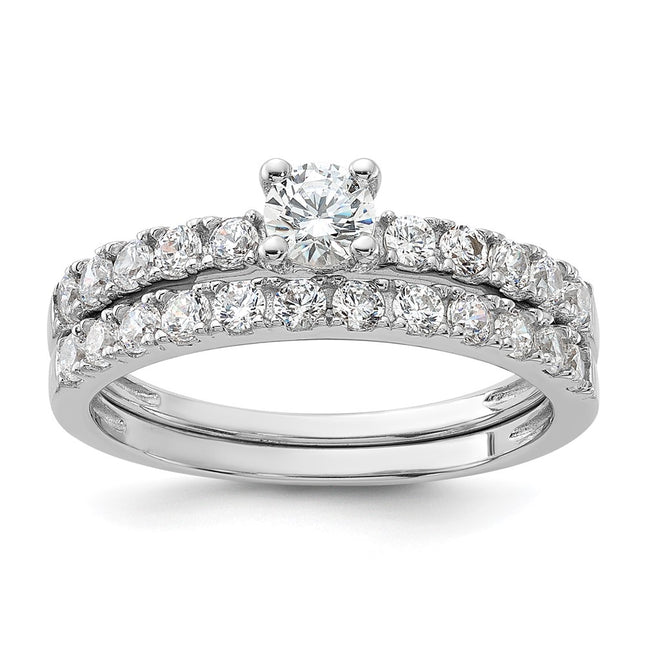 Sterling silver cubic zirconia band