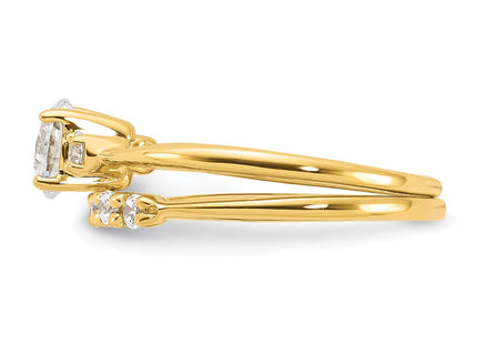 SS/Gold Plated Rings Style QR7552GP - Classique Jewelry Inc.