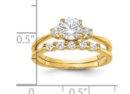 SS/Gold Plated Rings Style QR7552GP - Classique Jewelry Inc.