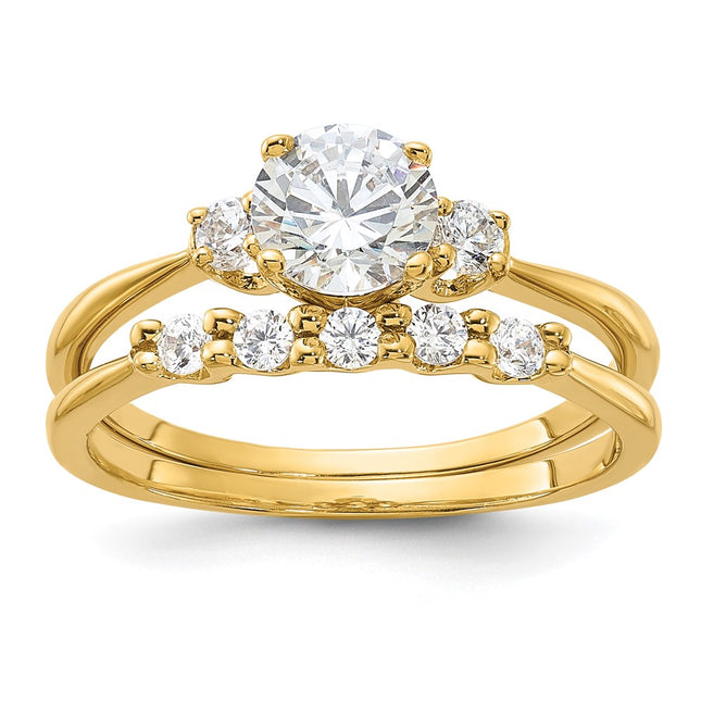 Sterling silver cubic zirconia engagement ring
