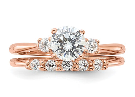 SS/Rose Plated Rings Style QR7552RP - Classique Jewelry Inc.