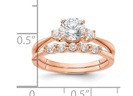 SS/Rose Plated Rings Style QR7552RP - Classique Jewelry Inc.