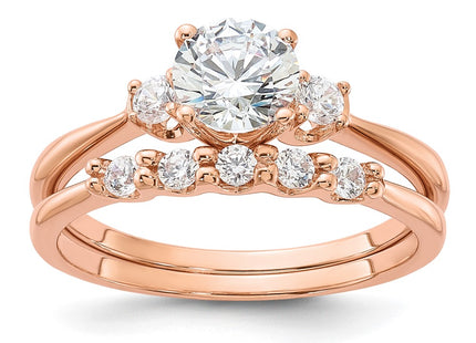 SS/Rose Plated Rings Style QR7552RP - Classique Jewelry Inc.