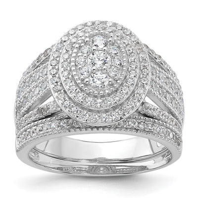 Sterling silver cubic zirconia band