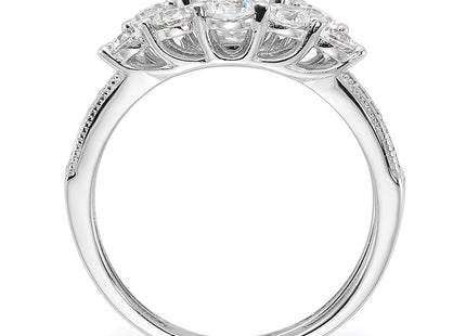 Sterling silver cubic zirconia engagement ring, alternate view