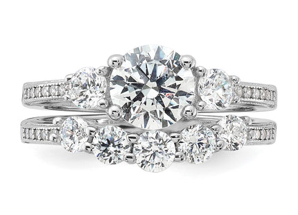 Sterling silver cubic zirconia engagement ring, further view