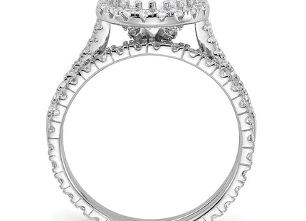 Sterling silver cubic zirconia engagement ring, alternate view