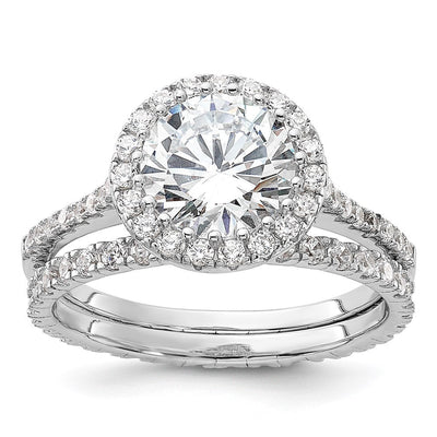 Sterling silver cubic zirconia engagement ring