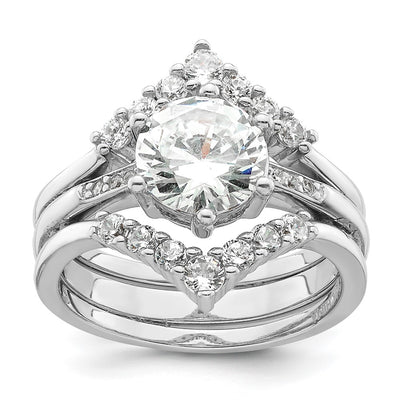Sterling silver cubic zirconia ring